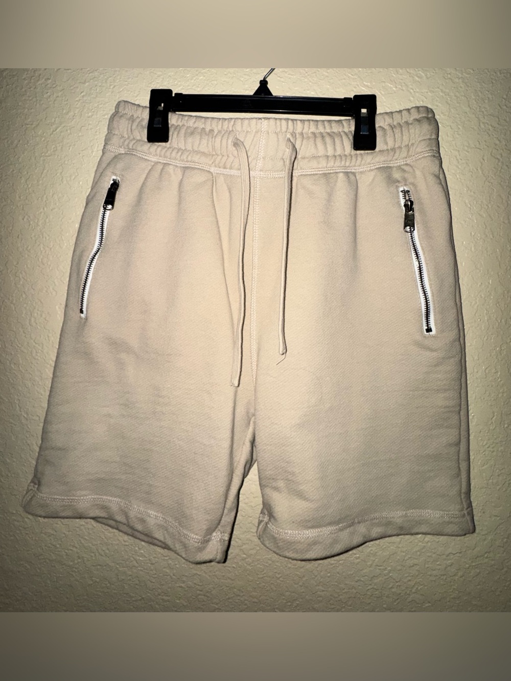 Madison Men's Athletic Drawstring Shorts in Off-White - Medium